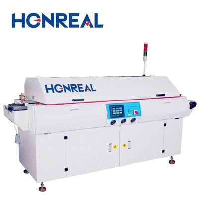 6 Bölge SMT Reflow Lehimleme Makinesi Dokunmatik Ekran PLC Kontrolü ile