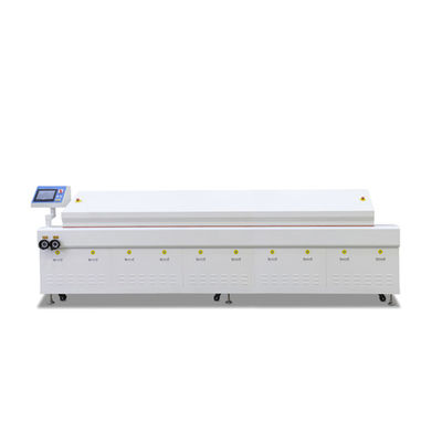 8 Bölge SMT Reflow Lehimleme Makinesi, dokunmatik ekran PLC kontrolü ile